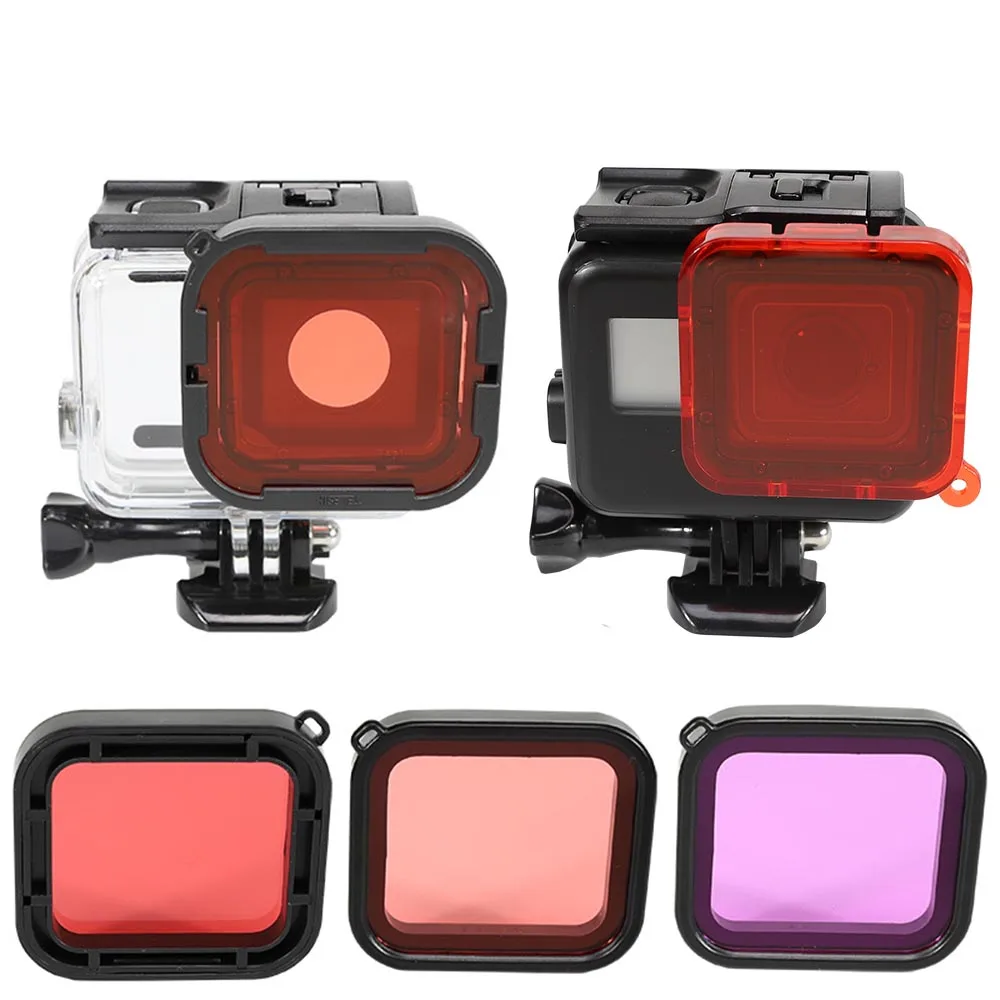 Набор фильтров красного и фиолетового цвета для Gopro Hero 7 черный 6 5
