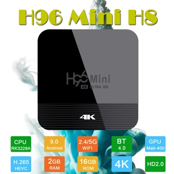 

2020 H96 MINI H8 1GB 8GB 4K TV BOX Android 9 Smart Android TVBOX 9.0 RK3318 Wifi 1080P 4K Set Top Box Set top box 2GB16GB