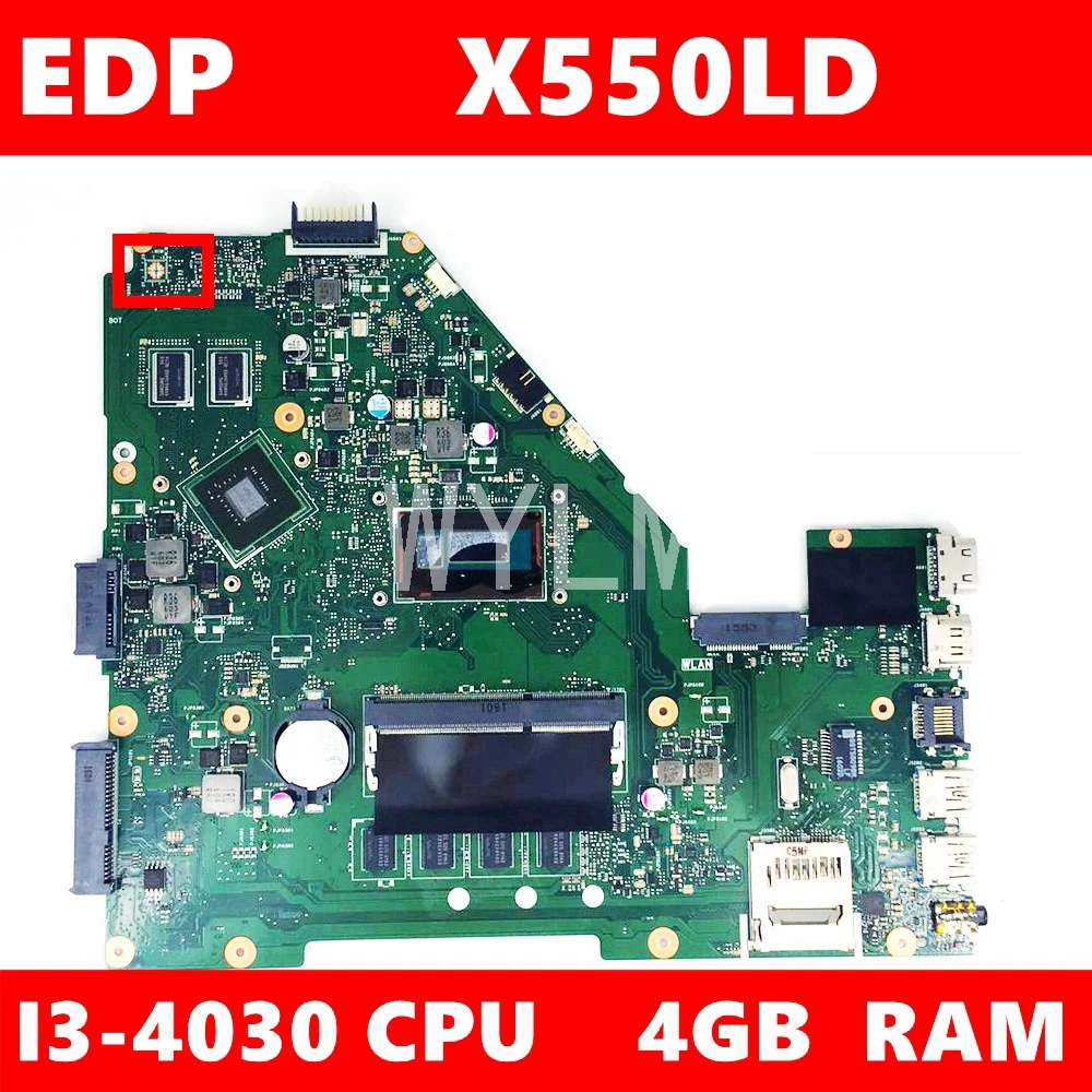 X550LD I3 4030 CPU 4GB RAM GT820M mainboard REV2.0 For ASUS X550L