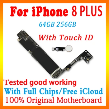 

100% Original unlocked For iPhone 8 Plus motherboard with / without touch ID mainboard 64GB / 256GB logic board Full tested