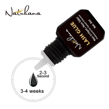 

NATUHAHA 5ml 2-3s Fast Dry Non Odor Non Irritant Eyelash Extension Glue Strong False Eye Lash Glue Adhesive Retention 3-4 weeks