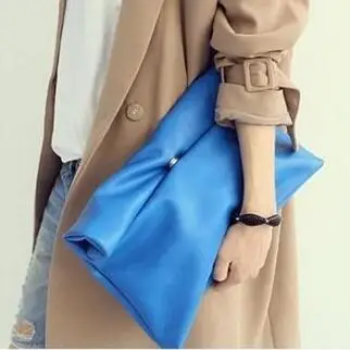 

Kpop style candy color Women's Clutches fashion women envelope bags PU leather clutch evening bag female wallet Black
