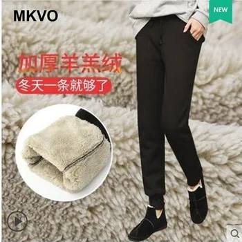

Korean black Plush padded casual pants Women's Autumn And Winter High Elasticity And Good Quality Thick Velvet Warm Leggings