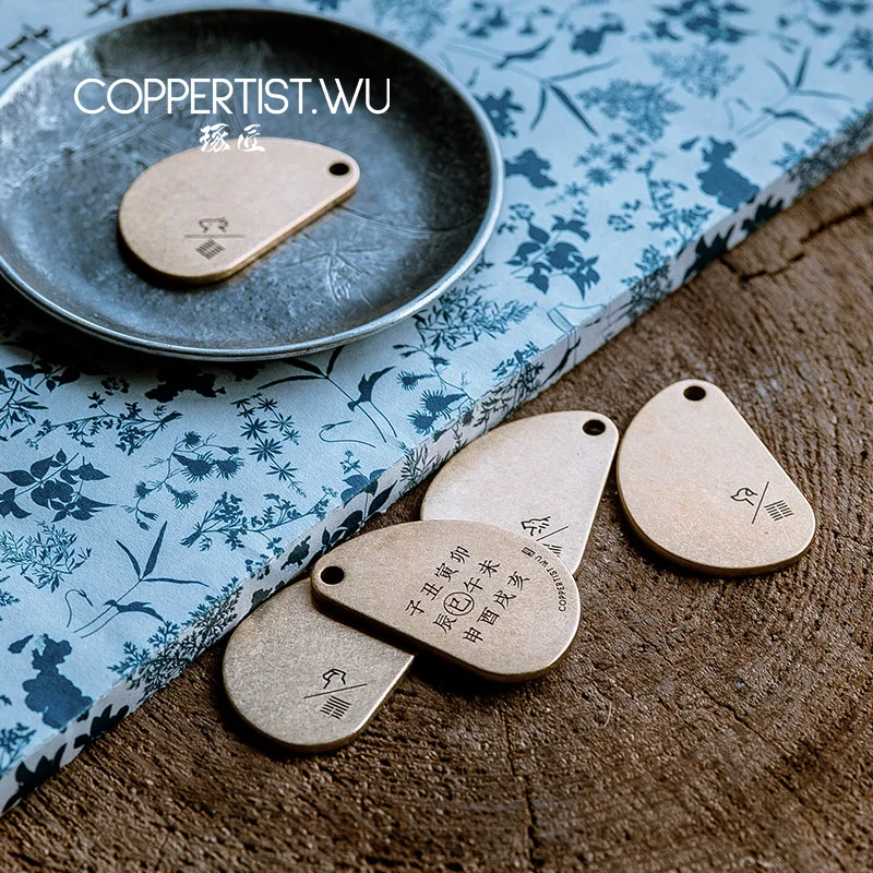 COPPERTIST.WU Keychain Accessories Purses Trinkets Bronze Key Pendant Charms Backpack Key Zodiac Tag Luxury Gift for Boyfriend