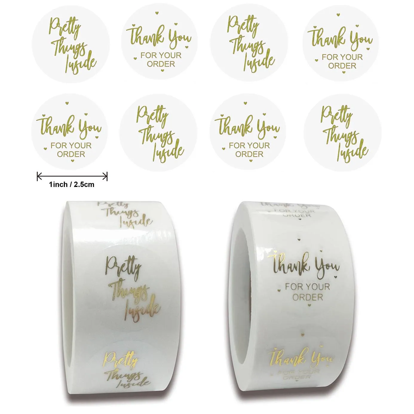 

500pcs/lot Transparent Hot Stamping Paper Sticker Thank You for Your Order Sticker DIY Gifts Sealing Label Decoration