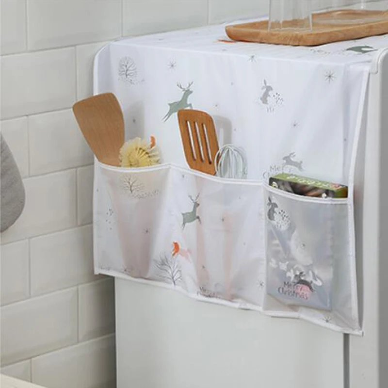 Multipurpose Washing Machine Cover Classic Colorful Refrigerator Pocket Fashion Dust Proof Cover Dust Household Home Textile dust cover