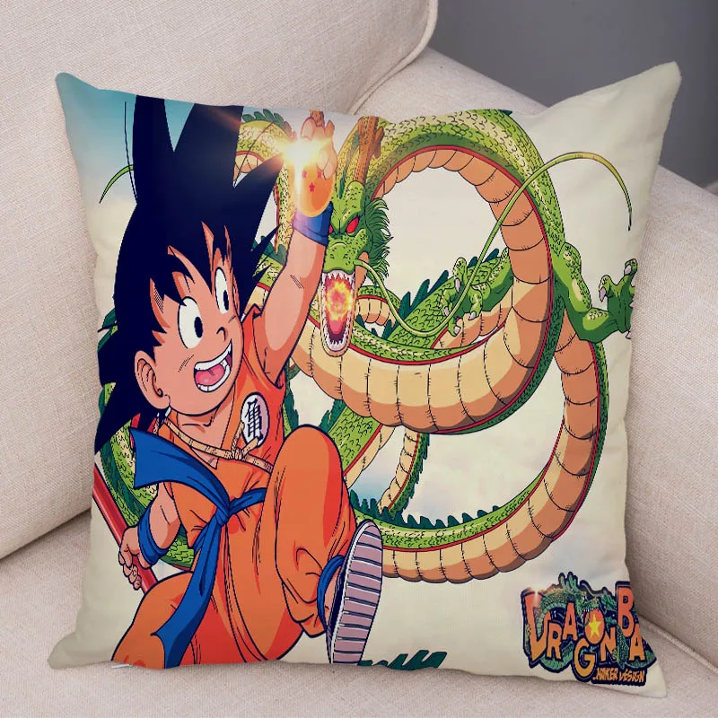 Классический Аниме Dragon Ball логотип Наволочка для дивана мультяшное украшение для дома Сон Гоку наволочка короткий плюш 45x45 см наволочка - Цвет: 3