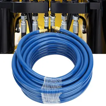 

flexible Pneumatic Hose, 50ft/15M Blue Flexible Pneumatic PVC Hose with Quick Connector for Air Compressor Sensor line