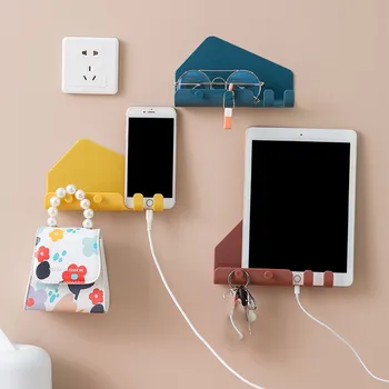

Wall Mounted Charger Mobile Phone Holders Hooks Hanging Tablet Charging Stand for Families Hotels Offices Storage Holder Decor