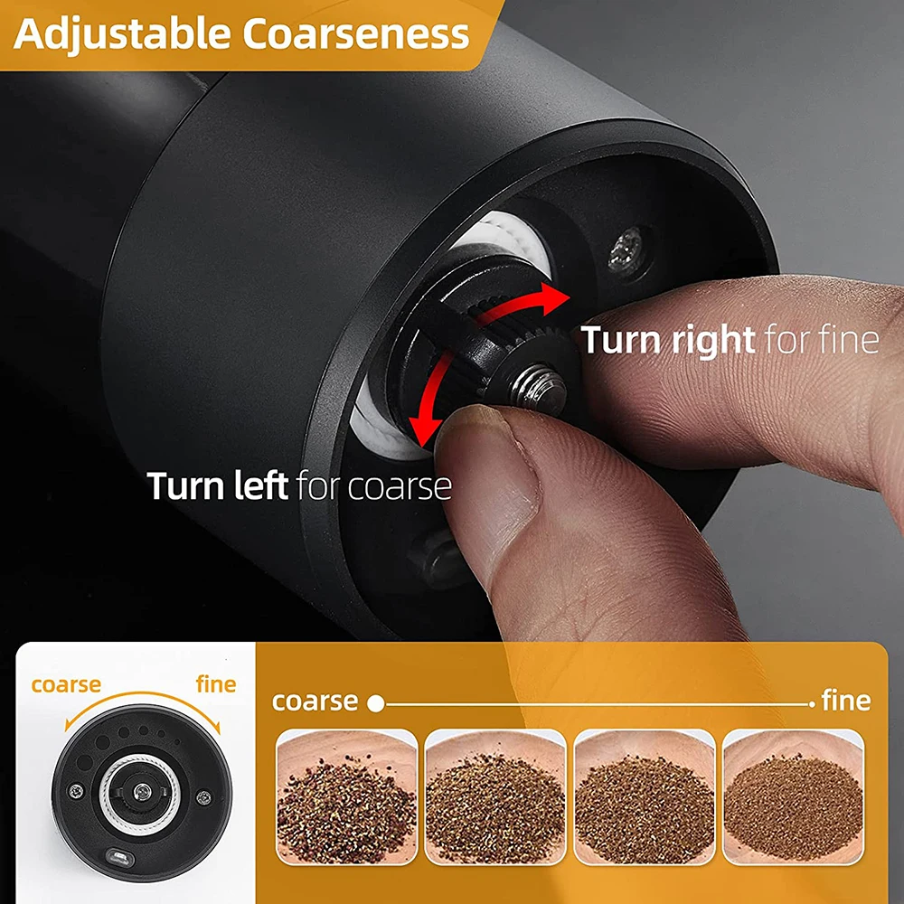 kitchen gadgets near me Electric Pepper Grinder USB Rechargeable, Automatic Pepper and Salt Mill Grinder with LED Light, Quick Charging Grinder Kitchen Tools & Gadgets luxury