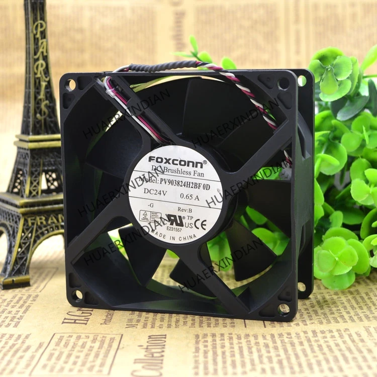 

1Pieces NEW PV903824H2BF 0D 24V 0.65A 9CM 9038 3 wires Motor protection cooling Fan Original