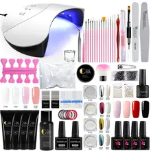 COSCELIA Acrylic Nail Kit With Lamp UV Nail Gel Manicure Set Tools For Manicure Set For Gel Varnish Tools For Manicure Nail Art