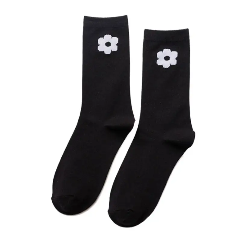 Корейский свежий стиль, женские летние тонкие длинные гольфы для девочек, милые яркие цвета, с милым цветочным принтом, спортивные хлопковые чулки в стиле Харадзюку