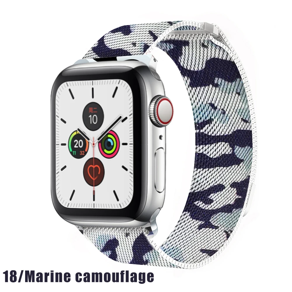 Миланская петля для apple watch серии 1 2 3 4 5 ремешок для iwatch ремешок из нержавеющей стали магнитная пряжка 38 мм 40 мм 42 мм 44 мм браслет