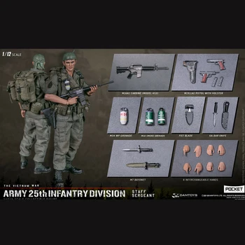 

New 1/12 DAMTOYS ARMY 25th Infantry Division Private STAFF SERGEANT Solider Figure in stock items