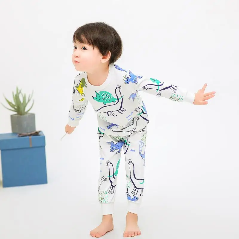 dcv Autumn Children homewear Clothes Spring Boys And Girl Pajamas sleepwear sets cute cotton nightwear infants kids clothing - Цвет: dcv