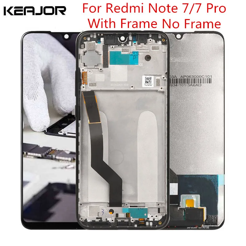 Для Xiaomi Redmi Note 7 ЖК экран протестирован AAA дисплей + сенсорный Замена для Pro 6 3