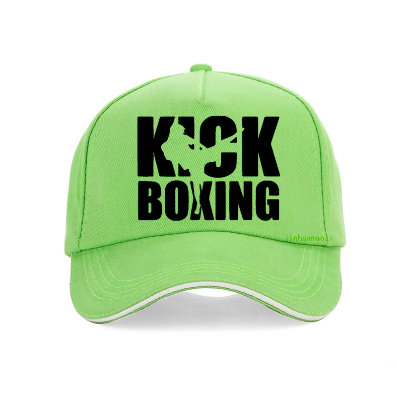 Kick Boxinger MMA бейсболка, хлопок, высокое качество, с принтом букв, боксерские кепки для мужчин и женщин, хип-хоп регулируемая бейсболка - Цвет: Зеленый