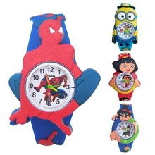 Модные Повседневные силиконовые детские наручные часы с мультяшками Человека-паука водонепроницаемые детские цифровые электронные наручные часы для детей мальчиков и девочек часы подарок