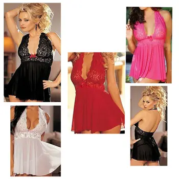 

2020 Sexy Lingerie Women Lace Night G-string Sexy Underwear Babydoll Sleepwear Lingerie Sexy Ladies Hot Erotic Dress Plus Size