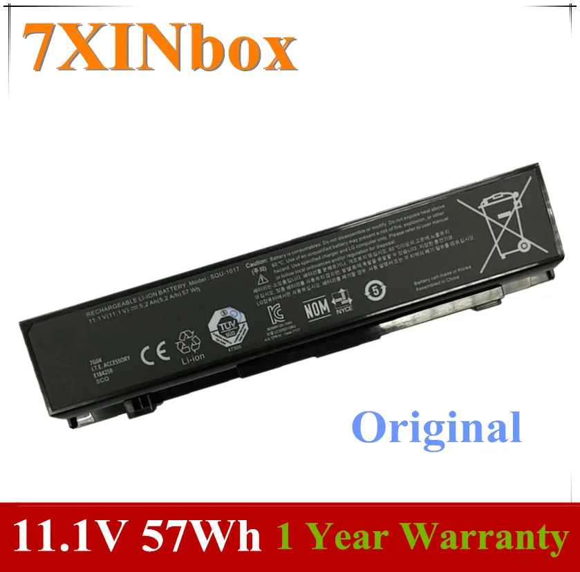 7XINbox 11 1 В 57Wh 5200 мАч SQU-1007 SQU-1017 Аккумулятор для ноутбука LG XNOTE P420 S535 CQU918 батарея |