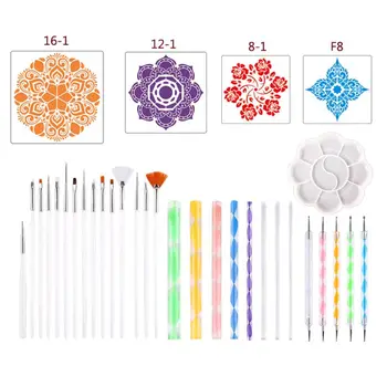 

33pcs/set Mandala Dotting Pen Tools Set for Painting Stone Ceramic with Stencils E65A