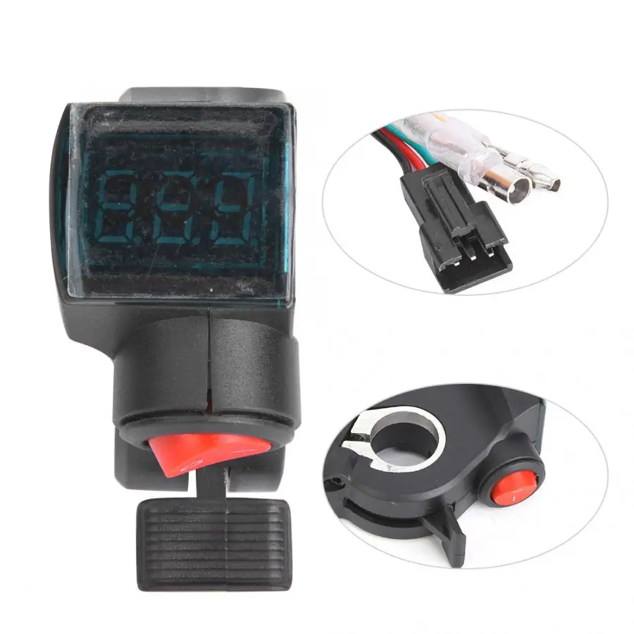 Оборудование E-Bike Thumb дроссельная заслонка lcd цифровой аккумулятор напряжение дисплей переключатель Электрический велосипед аксессуары