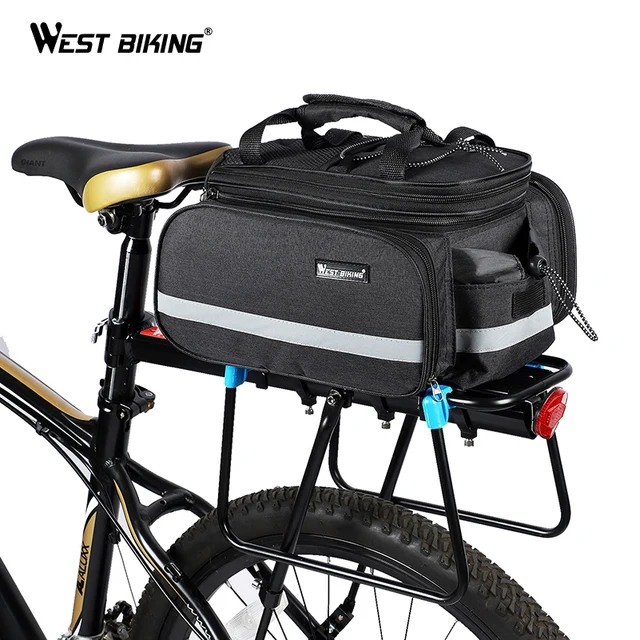 US $19.34 WEST BIKING Bicycle Bags Large Capacity Waterproof Cycling Bag Mountain Bike Saddle Rack Trunk Bags