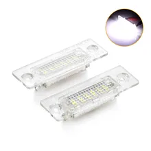 2PCs 18SMD Led Rear Number License Plate Light Lamp For VW Jetta Touran Passat B6 5D For Skoda Superb 1 3U B5 Car-Stylin