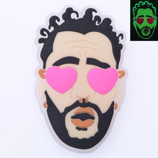 1pcs Glow in The Dark Croc Shoe Charms PVC Noctilucence Accessories Decoration Bad Bunny for Clogs JIBZ Button Charm Kids Gifts p2671