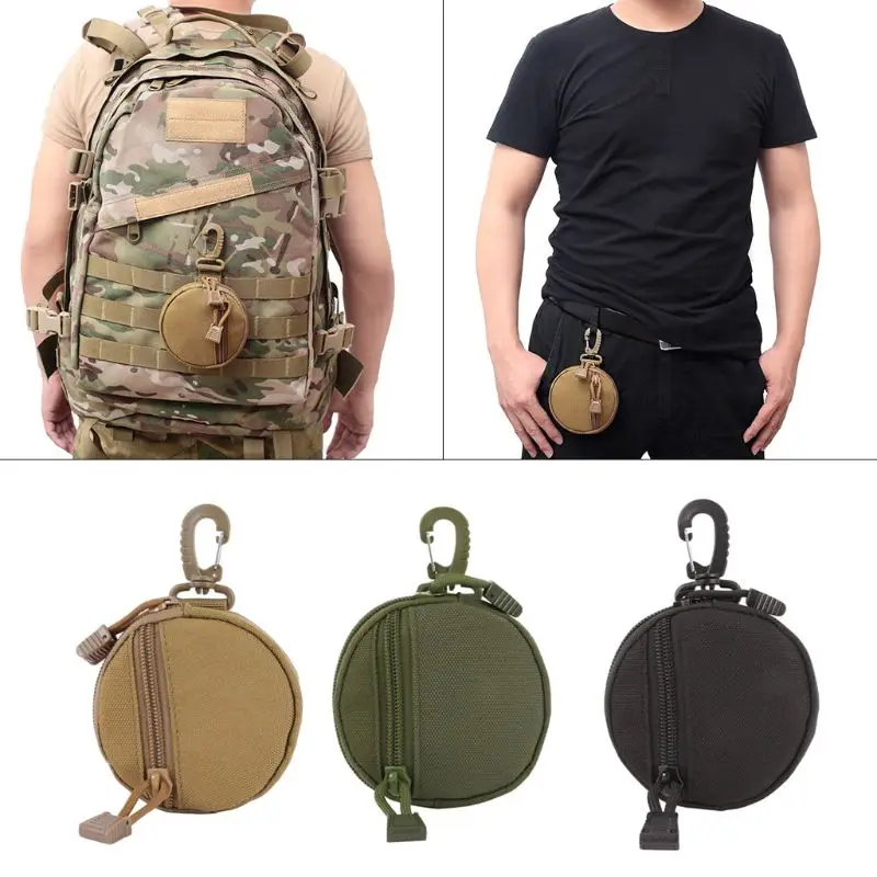 Открытый военный Многофункциональный Круглый сумки Кемпинг Охота EDC сумка кошелек держатель для карточки-ключа деньги монета поясная сумка