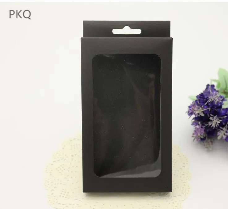

Black Window box,black card set box,mobile phone case box with handle,paper phone case packaging boxes,black display window box