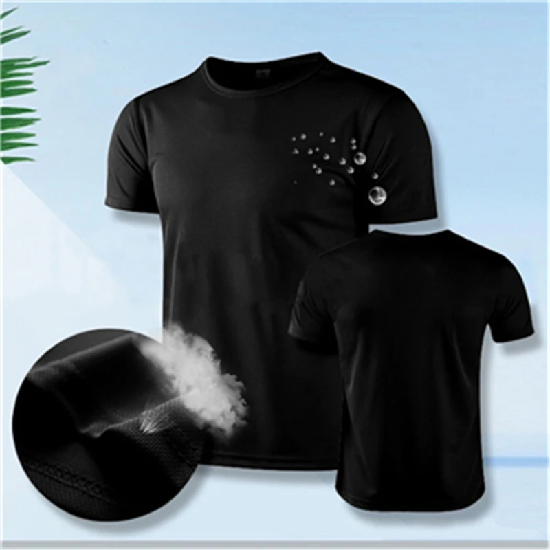 

Summer short sleeve outdoor quick drying clothes men's short sleeve T-shirt sports running cool short sleeve loose ventilation