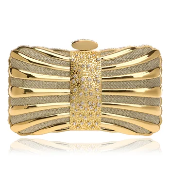 

Metallic evening bag European and American ladies evening dress banquet bag evening dress banquet bag gown clutch bag shiny vint