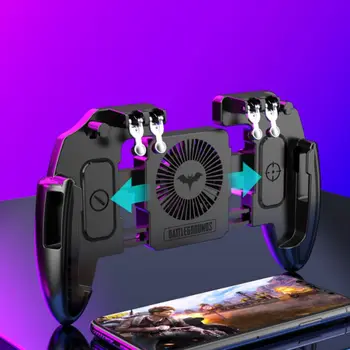 

New 6 Triggers Mobile Game Controller Phone Gamepad With Cooling Fan For PUBG And Honor Of Kings