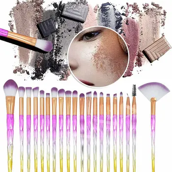 

20 Pcs Diamond Makeup Brushes Set Beauty Make Up Brush Tool Cosmetic Powder Foundation Blending Eye Shadow Eyebrow Eyelash Brush
