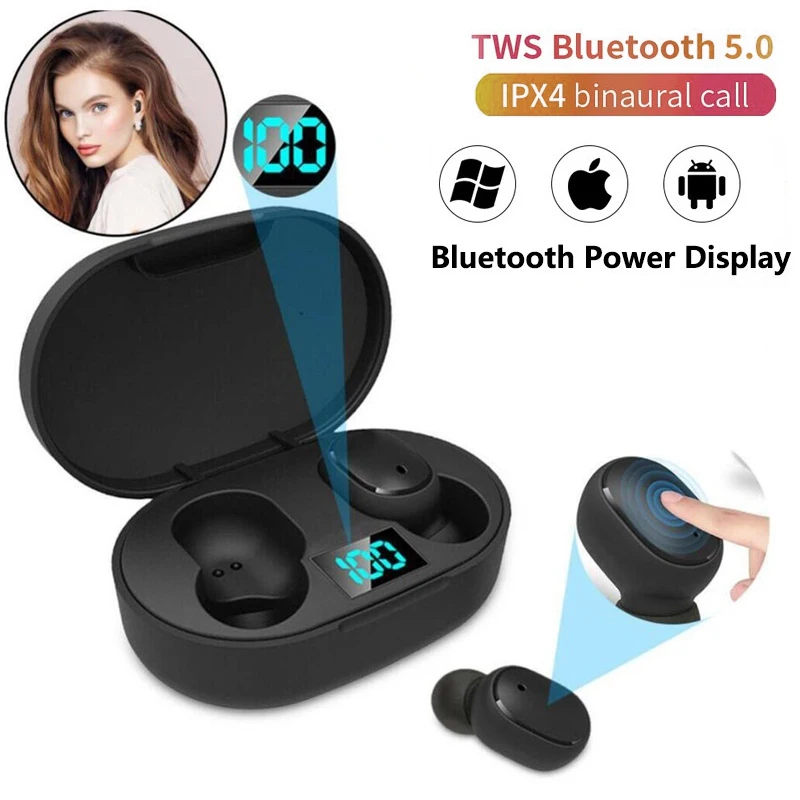 5 0 наушники E6S TWS беспроводные Bluetooth стерео наушники-вкладыши водонепроницаемые