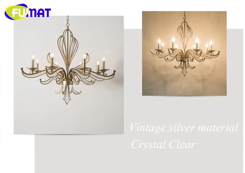 Современный светодиодный светильник-люстра FUMAT, железный блеск K9, хрустальные люстры, лофт, домашний декор, кухонная Подвесная лампа, подвесные потолочные лампы