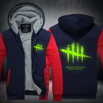 

Dead by Daylight steam Cosplay Men Hoodies Zip Up Print Hoody Sweatshirt Spring Streetwear Outwear winter Plus LED Sweatshirts