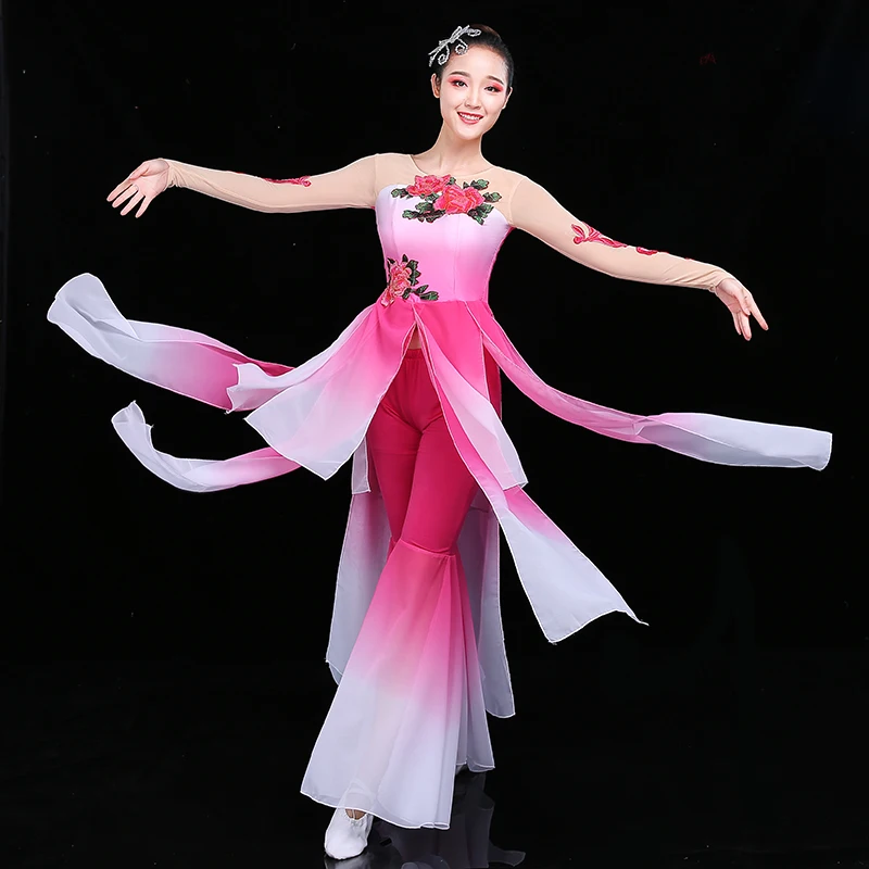 

Chinese style new style hanfu jasmine classical dance costume female elegant national dance performance costume