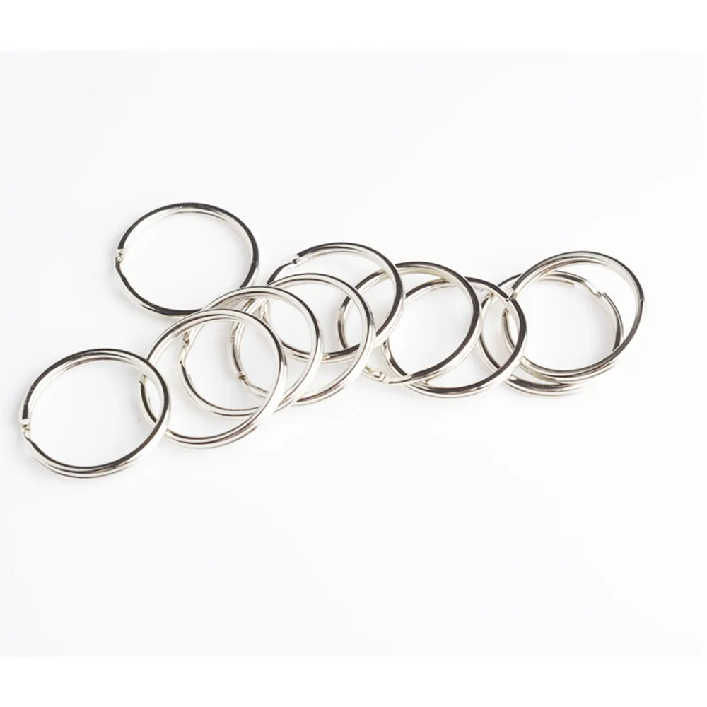 10 Steel Keyrings Split Key Rings 13mm Nickel Hoop Ring Nickel Plated Steel Loop