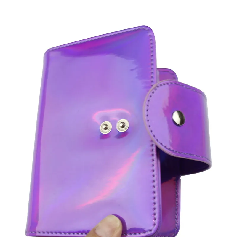 20 слотов голографическая фиолетовая штамповочная пластина чехол лазер 6x12 см дизайн ногтей тарелка-Органайзер держатель сумка JT288