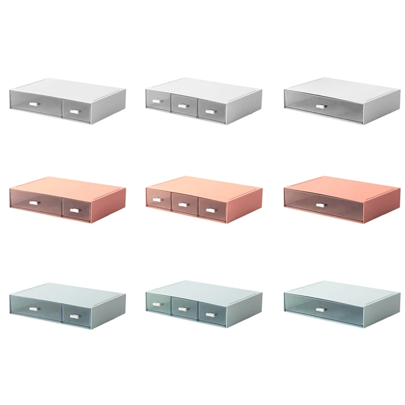 

Can Be Combined And Superimposed Transparent Drawer Type Cosmetic Storage Box Office Desktop Stationery Drawer Type Jewelry Box