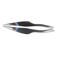auto Carbon Fiber Headlight Eyelid Cover Eyebrow Trim Decal For BMW 3 Series E90 Sedan E91 Station Wagon 2005-2012 цена auto Carbon Fiber Headlight Eyelid Cover Eyebrow Trim Decal For BMW 3 Series E90 Sedan E91 Station Wagon 2005-2012 цены онлайн