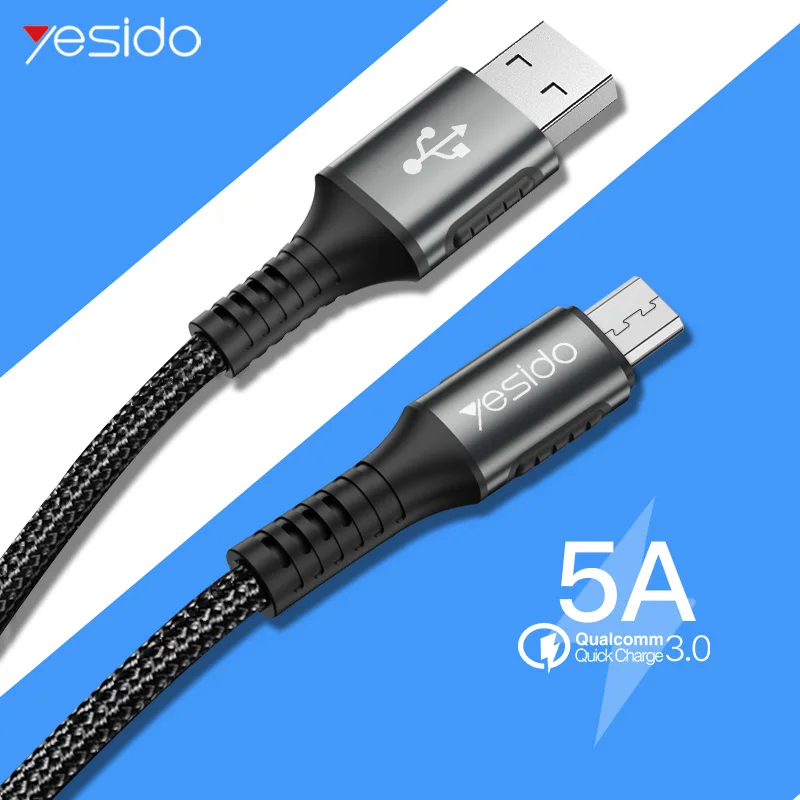 Yesido CA36 5A быстрое зарядное устройство Micro USB кабель для Xiaomi Redmi Huawei Samsung Быстрая