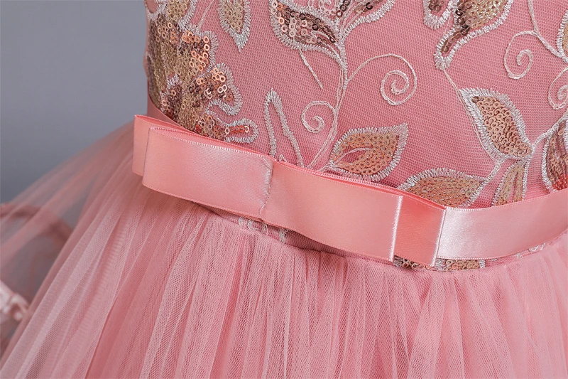 Летнее элегантное платье для девочек; Vestido; бальное платье; Детские платья; Одежда для девочек; вечерние платья-пачки для свадьбы; платье принцессы с блестками