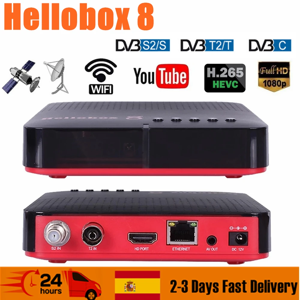 Спутниковый приемник Hellobox 8 ресивер стандарта DVBS2 комбинированная ТВ-приставка