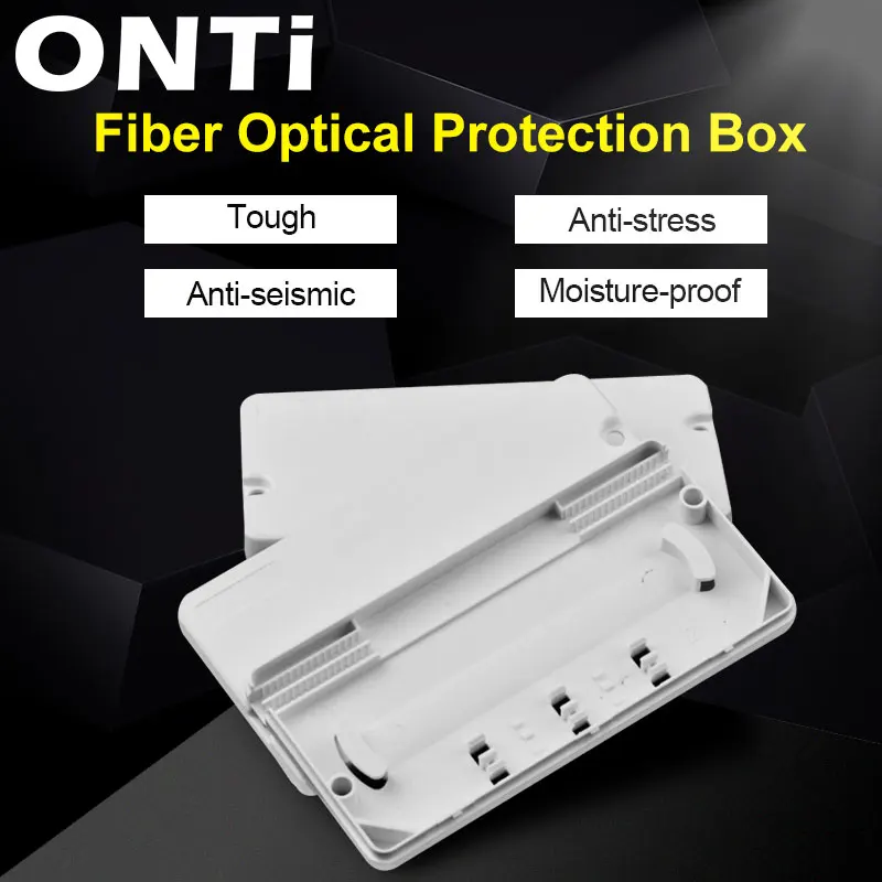 ONTi 10Pcs Optic Cable Protection Box Optical Fiber Protection Box Heat Shrink Tubing to Protect Fiber Splice Tray 2 into 2 out