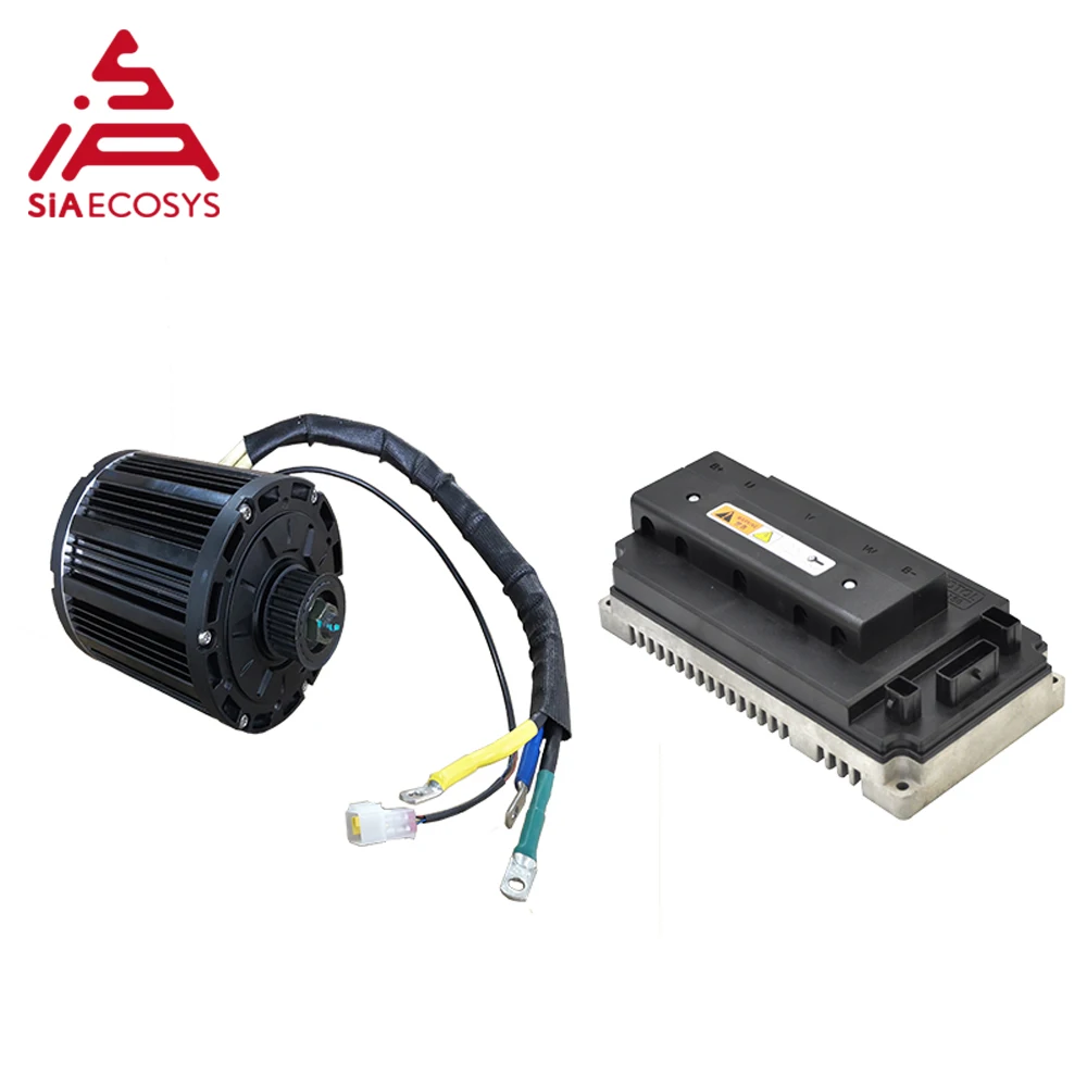 QSmotor 4kw 138 90H 72V Mid Drive Motor BLDC Motor 4000w Power Train Belt Type with EM72150SP Controller for Electric Motorcycle