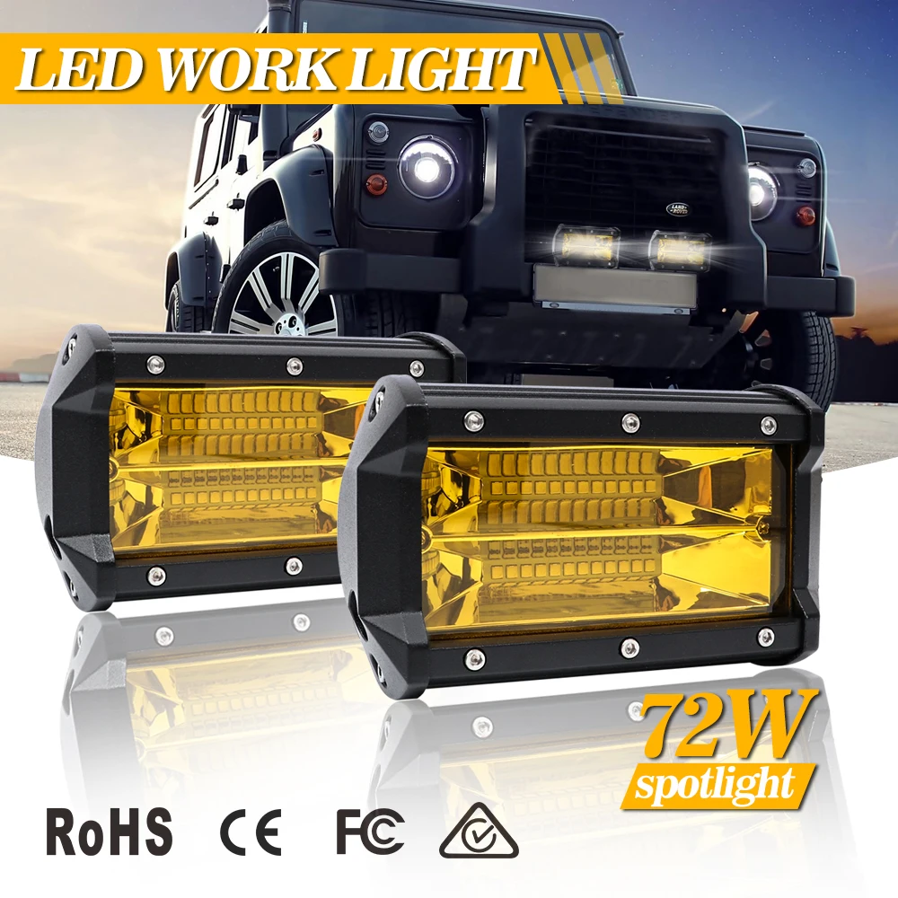 72W 3000K Автомобильная световая балка Slim Barra Led Auto Offroad 4x4 atv suv Ramp Lightbar Automovil рабочие огни Moto ledbar 12V 6000LM